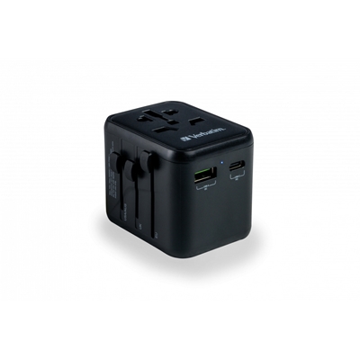 Verbatim  (49544) UTA-02 Universal Travel Adapter with 1 x USB-C PD 20W / 1 x USB-A QC 3.0
