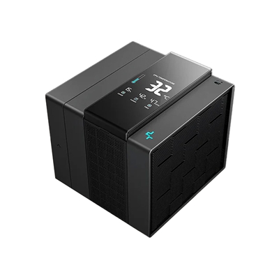 DeepCool Assassin IV VC Vision Dual-Fan CPU Air Cooler with 140mm & 120mm Fans, Vapour Chamber Base, Digital Display for Real-Time Monitoring, Intel & AMD Compatible
