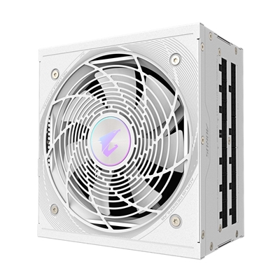 Gigabyte AORUS ELITE ICE 850W White PSU - Fully Modular, 80 PLUS Platinum, ATX 3.1, PCIe 5.0 Ready, 12VHPWR, Silent 120mm FDB Fan, 10-Year Warranty