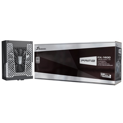 Seasonic PRIME PX ATX 3.1  (PRIME-PX-1600-ATX30   ) 1600W PSU, 135mm Fan, 80 PLUS Platinum, Fully Modular, Individual Black Cables with Braided Pattern, 12 Years Warranty
