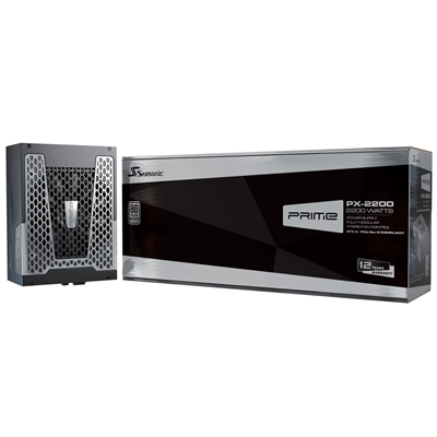 Seasonic PRIME PX ATX 3.1  (PRIME-PX-2200-ATX30  ) 2200W PSU, 135mm Fan, 80 PLUS Platinum, Fully Modular, Individual Black Cables with Braided Pattern, 12 Years Warranty

